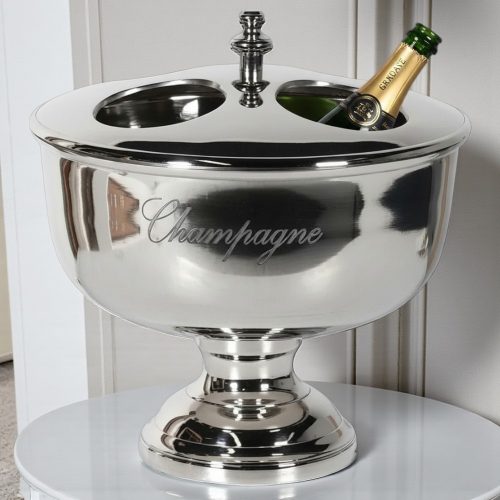 Table Top Wine Cooler - 4 Hole Design - Polished Chrome