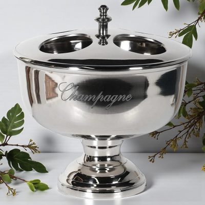 Table Top Wine Cooler - 4 Hole Design - Polished Chrome