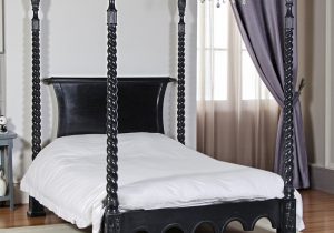 6ft Four Poster Bed - French Antique Black