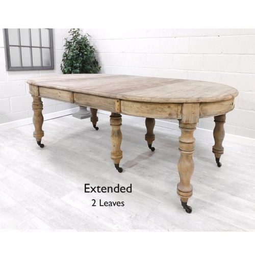 Dining Table - Reclaimed Wood Finish - Fully Extending Up to 320cm