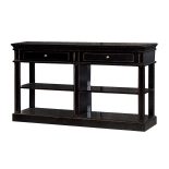 Ascot Open Shelf Buffet Sideboard - Ascot Furniture Range - Black