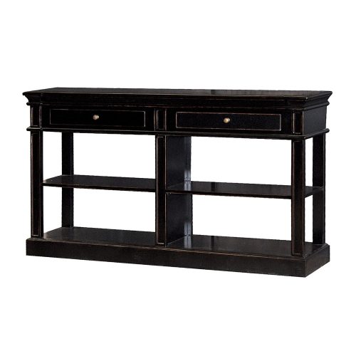 Ascot Open Shelf Buffet Sideboard - Ascot Furniture Range - Black