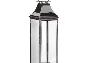 Hurricane Lantern Chrome & Glass