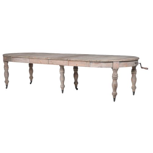 Dining Table - Reclaimed Wood Finish - Fully Extending Up to 320cm