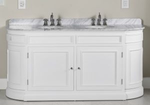 Double Sink Unit - White Painted Birch - Marble Top