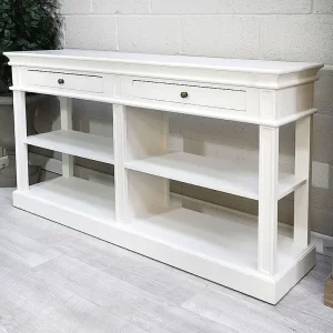 Ascot Open Shelf Buffet Sideboard - Ascot Furniture Range - White