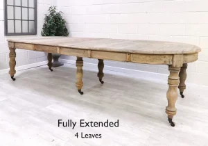 Dining Table - Reclaimed Wood Finish - Fully Extending Up to 320cm