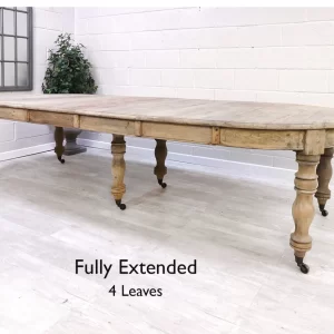 Dining Table - Reclaimed Wood Finish - Fully Extending Up to 320cm