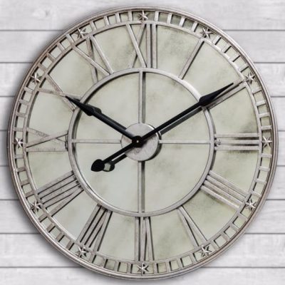 Wall Clock - Battery Operated - Silver Finish