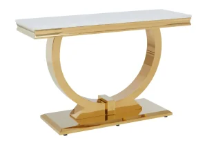 Console, White marble, Gold BASE