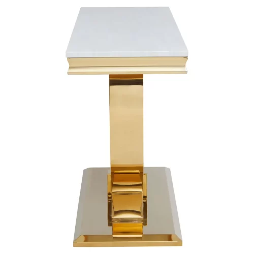 Console, White marble, Gold BASE