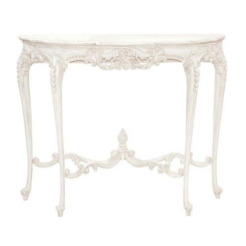 Console Table - Carved French Design - French Antique White