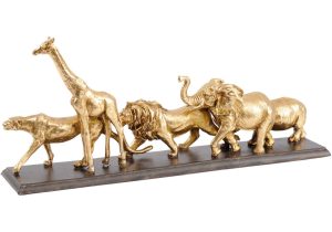 Carved Gold Multi Animal Safari