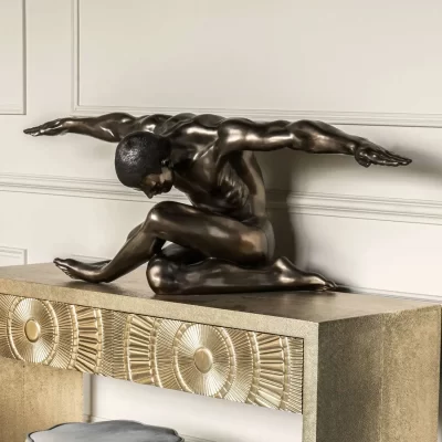 Male Nude Full Body Statue – Bronze Finish