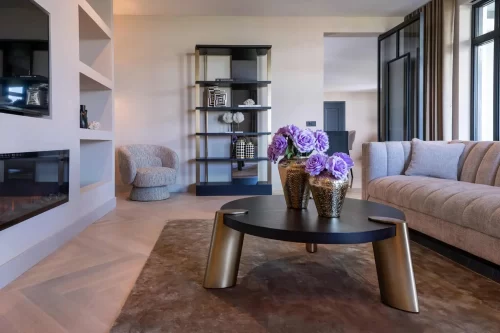 Wall Unit - Mirror Back - 4 Shelf - Charcoal Finish