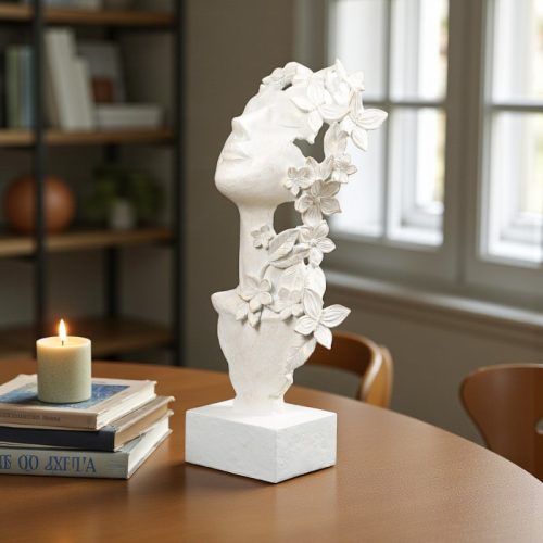 Statue ‘Cream Face Lady’ Antique Cream