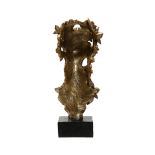 Statue 'Gold Face Lady' Antique Gold - Image 6