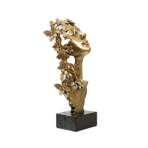 Statue 'Gold Face Lady' Antique Gold
