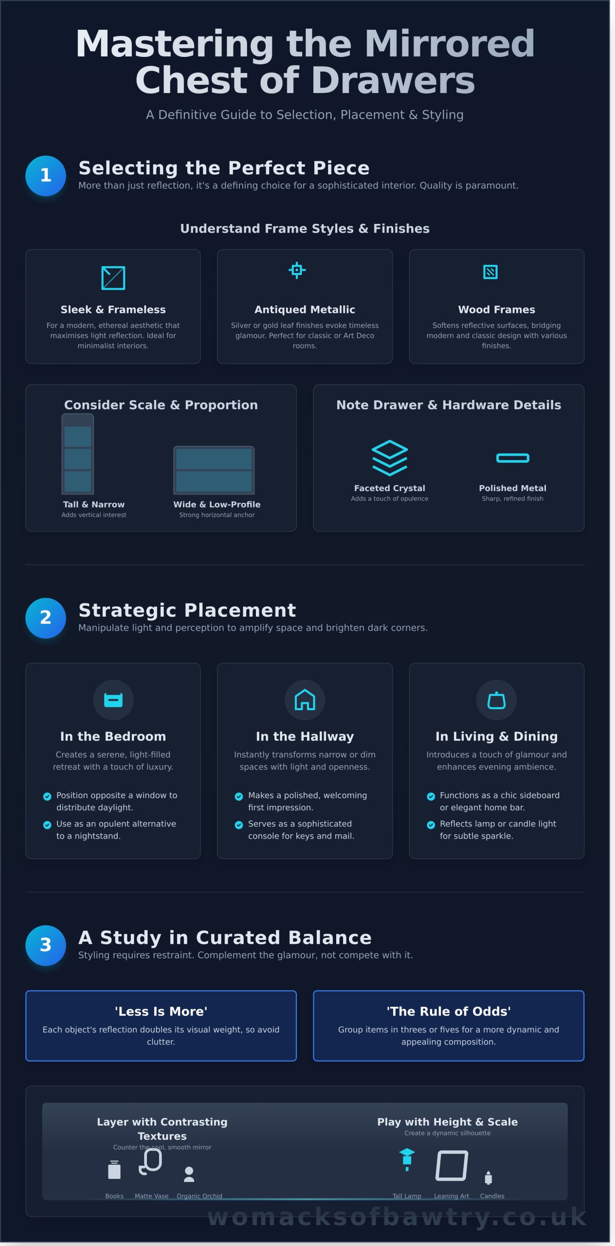 How to Style a Mirrored Chest of Drawers: A Guide to Timeless Elegance